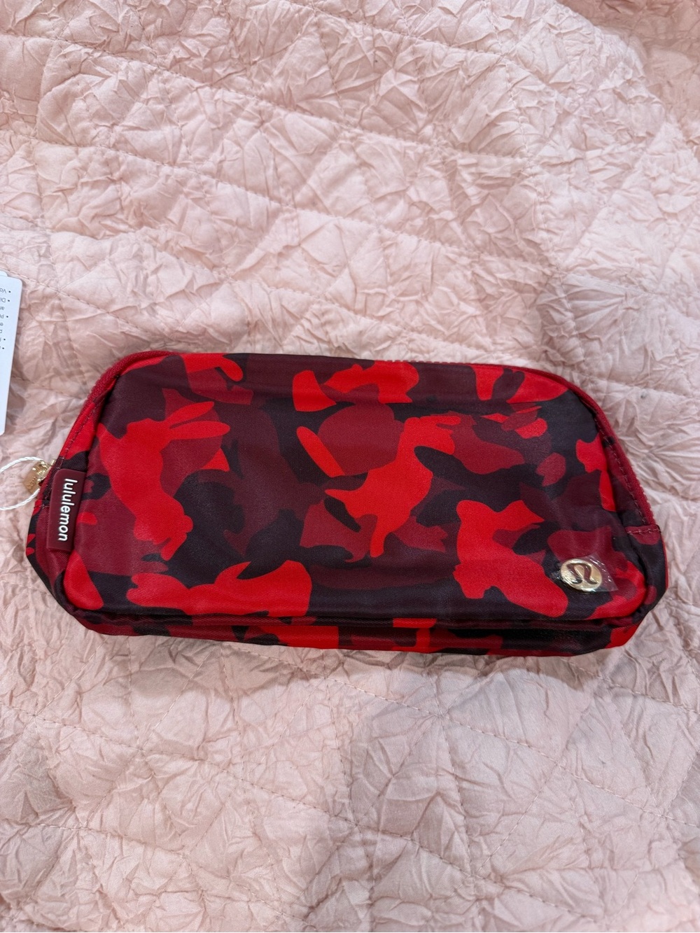 lululemon athletica Red and Black Camo Toiletry Pouch